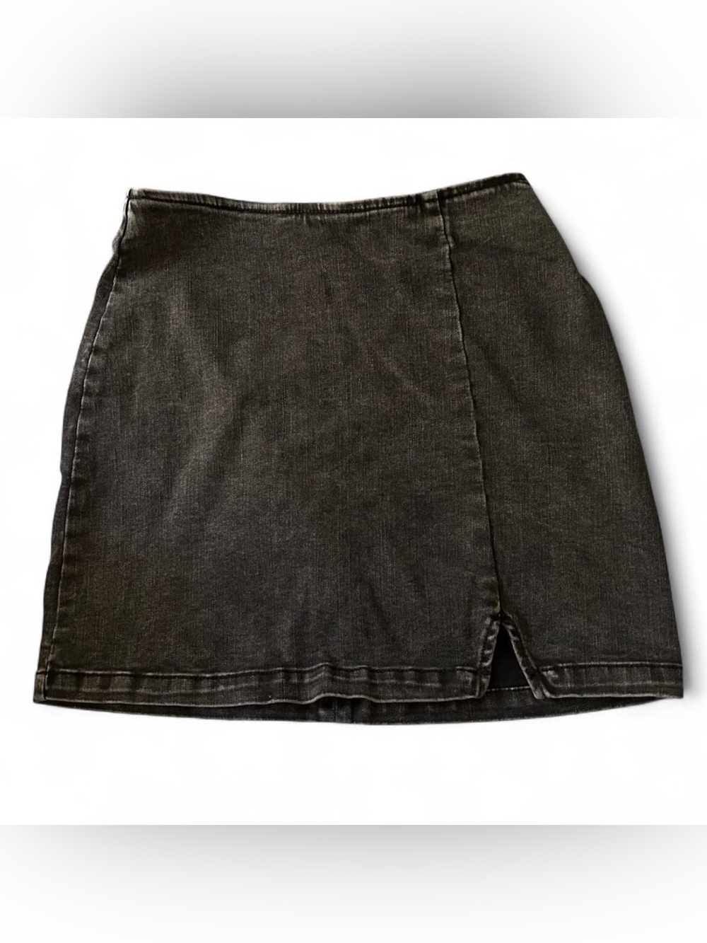 wild fable black denim mini skirt